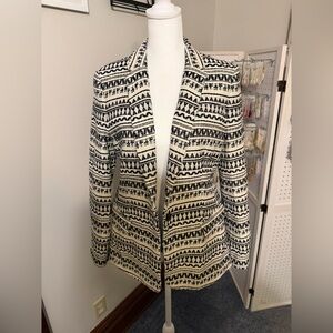 Banana Republic B&W Patterned Blazer